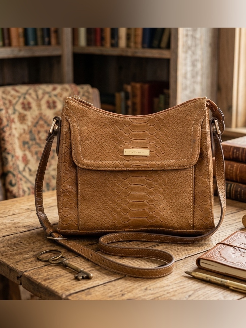 Vintage Brown Liz Claiborne crossbody handbag - Picture 1 of 14